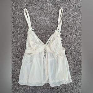 NWOT Lace Chemise Top Ivory Medium